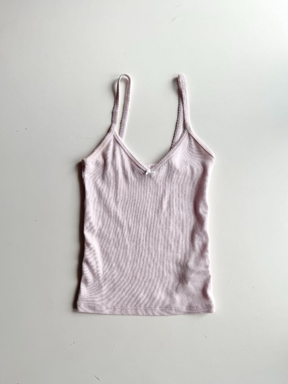 Aritzia SUNDAY BEST Gracie Hip Mochi Pink Cotton Pointelle Knit Tank, Size S